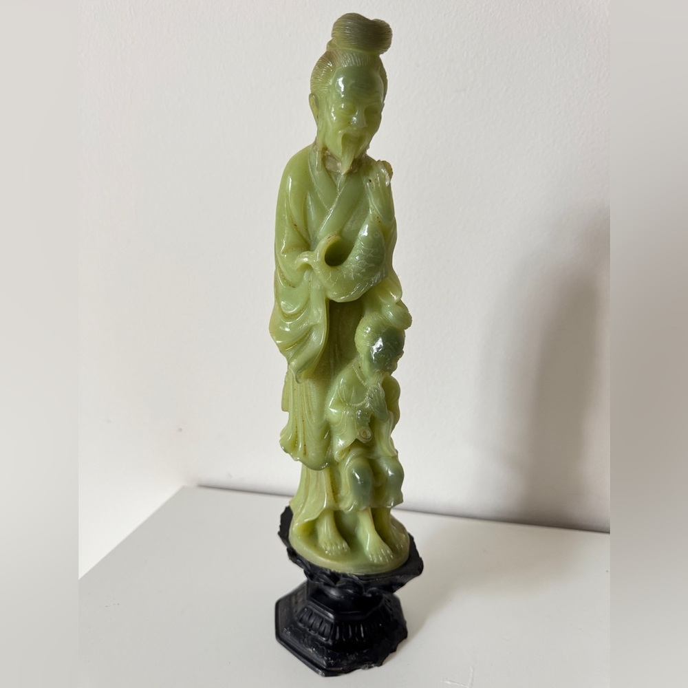 Vintage Green Figurine Sculpture